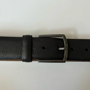 Lejon Andres Black Shrunken Grain Steerhide leather Belt Size 36